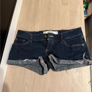 Abercrombie & Fitch Dark Blue Jean Shorts